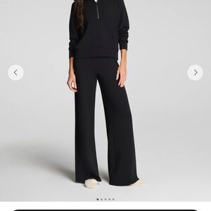 SPANX black women’s air essentials wide leg pant small euc